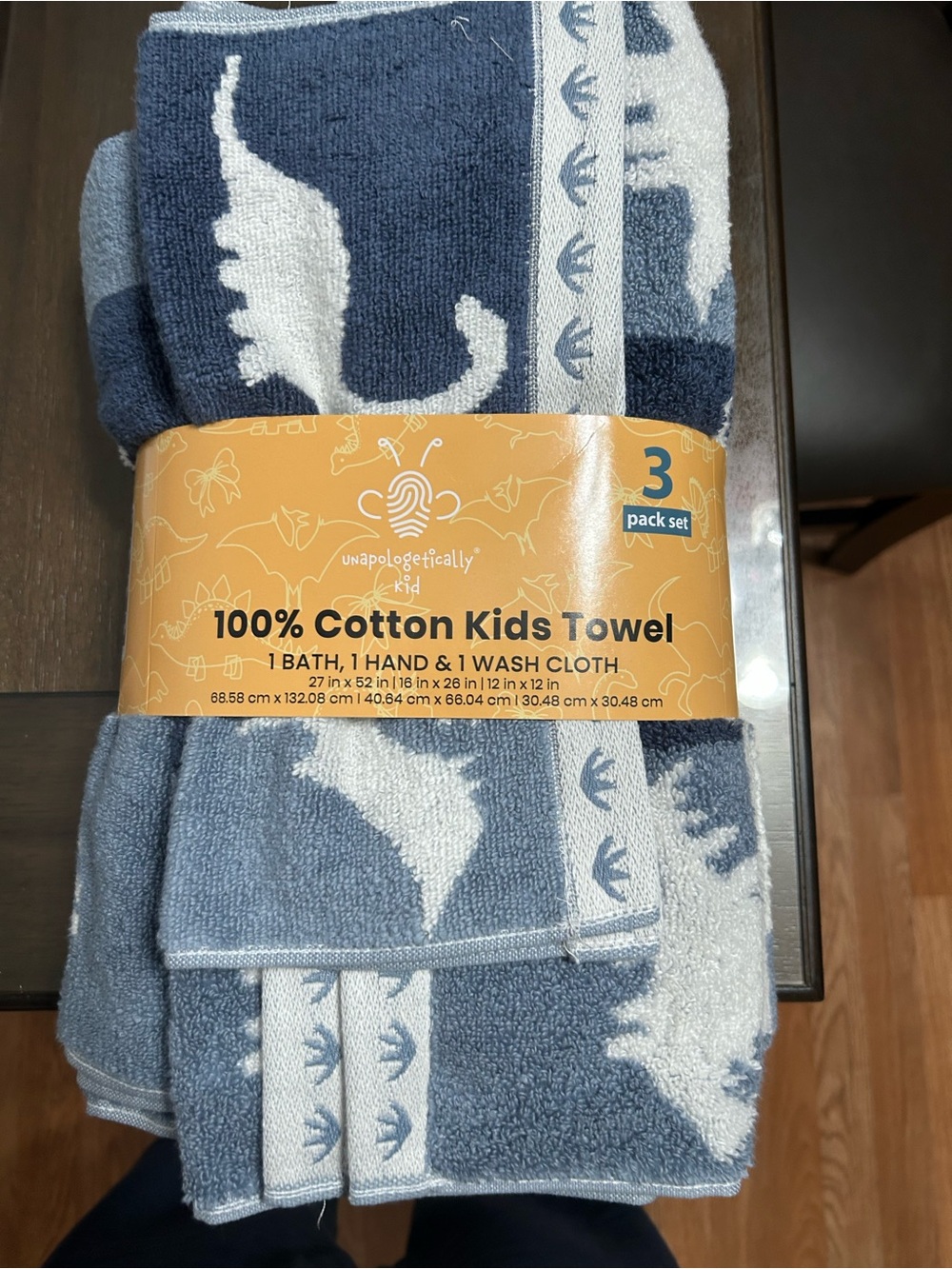 Kid unapologetically 3-Piece 100% Cotton Towel Set Pet/smoke free home